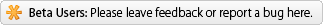 Beta Users Feedback and Bug Report